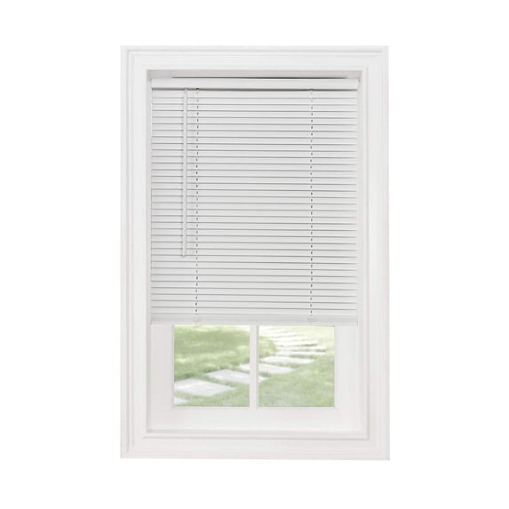 Cordless 1" Slat Vinyl Miniblind 26Wx72L White