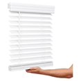 thumbnail image 1 of Cordless, 2 Inch Faux Wood Blind, 30.5" Wide x 60" Long, Window Blinds, Blinds & Shades, Blinds for Indoor Windows, Smooth, Bright White - 30.5" x 60",Bright White, 1 of 7
