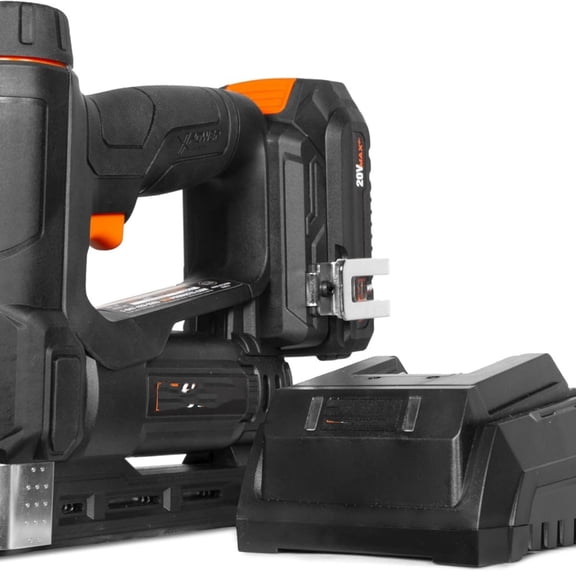 Cordless 2-in-1 18-Gauge Brad Nailer and T50 Crown Stapler with 2.0Ah Battery and Charger