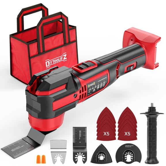 Cordless 21000 OPM Orbiting Multi Tool Compatible with Milwaukee 18V Battery,Brushless Zero Clearance Cut,Variable Speeds,4.5 Fast Cut,Low Vibration,Woodcutting Blades(Power Oscillating Tool Only)