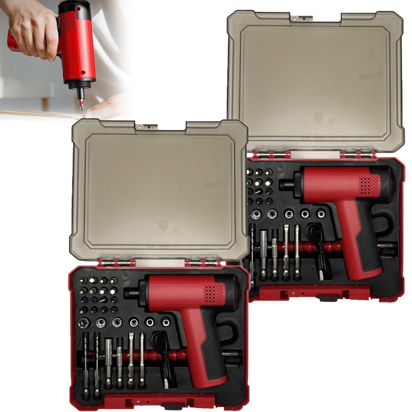 Cordless 3.6V Screwdriver Kit with 30PCS Bits, Mini Cordless Electric Screwdriver Set, Rechargeable Power Screwdrivers, Portable Electric Screw Driver for Home DIY, Furniture Assembly