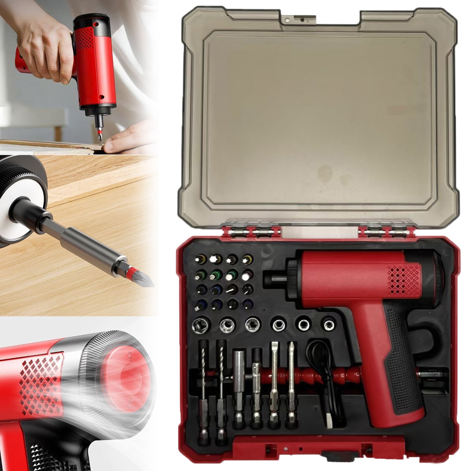 Cordless 3.6V Screwdriver Kit with 30PCS Bits, Mini Cordless Electric Screwdriver Set, Rechargeable Power Screwdrivers, Portable Electric Screw Driver for Home DIY, Furniture Assembly