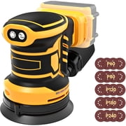 Cordless 5-Inch Random Orbital Sander Compatible with DeWalt 20V Battery Tool Only, Brushless Electric Sander with Dust Collection, 6 Variable Speeds 7,000 13,500 RPM for Woodworking & Furniture