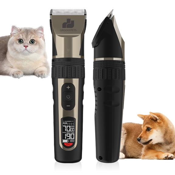 Cordless 5-Speed Quiet Pet Hair Clipper with LCD Display for Small and Large Dogs Cats