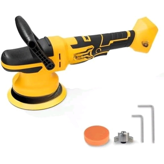 Cordless 6" DA Buffer Polisher Compatible with Dewalt 20V Battery(Tool Only), Brushless, 5500 OPM, 15mm/21mm Orbit, 6-Speed Random Orbital Car Polisher Waxer for Detailing$$Tools & Hardware Other