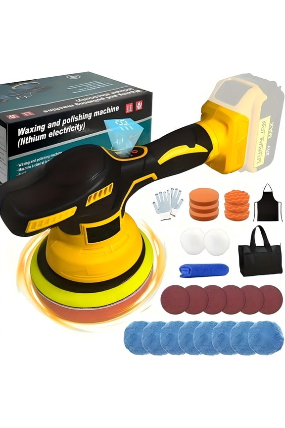 Cordless Car Buffer Polisher - 6-Speed, Up to 6800 RPM, Dual Action, Orbital Polisher with Buffing Pads, Compatible with DEWALT 20V MAX