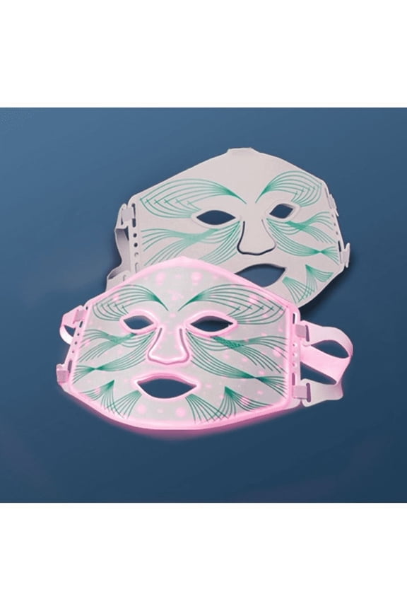 Cordless 7-Color LED Face Mask, Rechargeable & Wearable Light Device for At-Home Spa and Facial Wellness Routines, Full Face Coverage