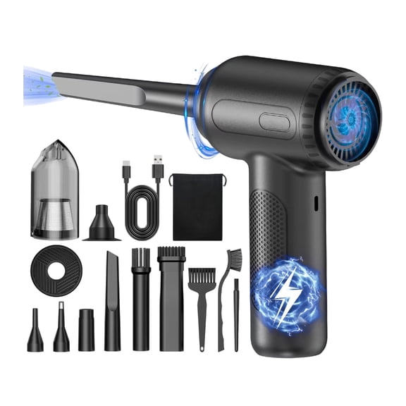 Cordless Air Blower Air Duster with 51000RPM Motor Rechargeable Battery For Electronics Car Home Use ABS Construction