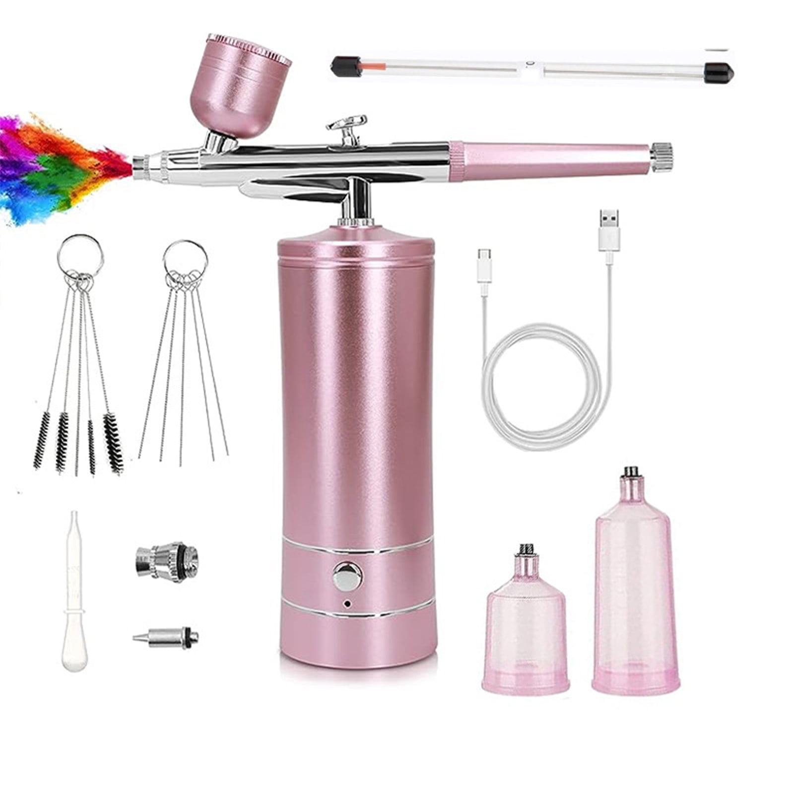 Cordless Air Brush Guns Airbrushes Kits 30PSI Airbrushes Set with Compressor with 0.3mm Nozzle for Painting