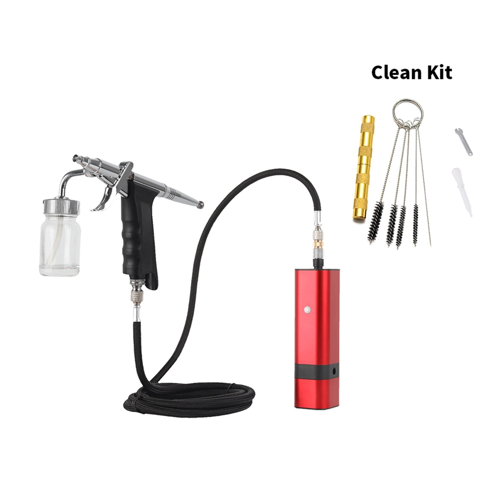 Cordless Airbrush Kit with Siphon Trigger Type Spray Gun for Art Model Body Paint Artist Makeup Nail Tattoos Cake Tools ,Ingeniously Designed