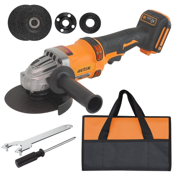 Cordless Angle Grinder Compatible with Dewalt 20V Battery (Battery Not Included), 8000 RPM Brushless Motor, 3 PCS 4-1/2" Blades for Cutting, Griding, Polishing (Tool Only)