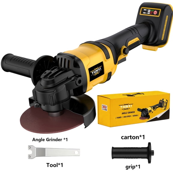 Cordless Angle Grinder Kit, 21V Rechargeable Lithium-Ion Power Tool for Cutting, Grinding, and Polishing with Accessories