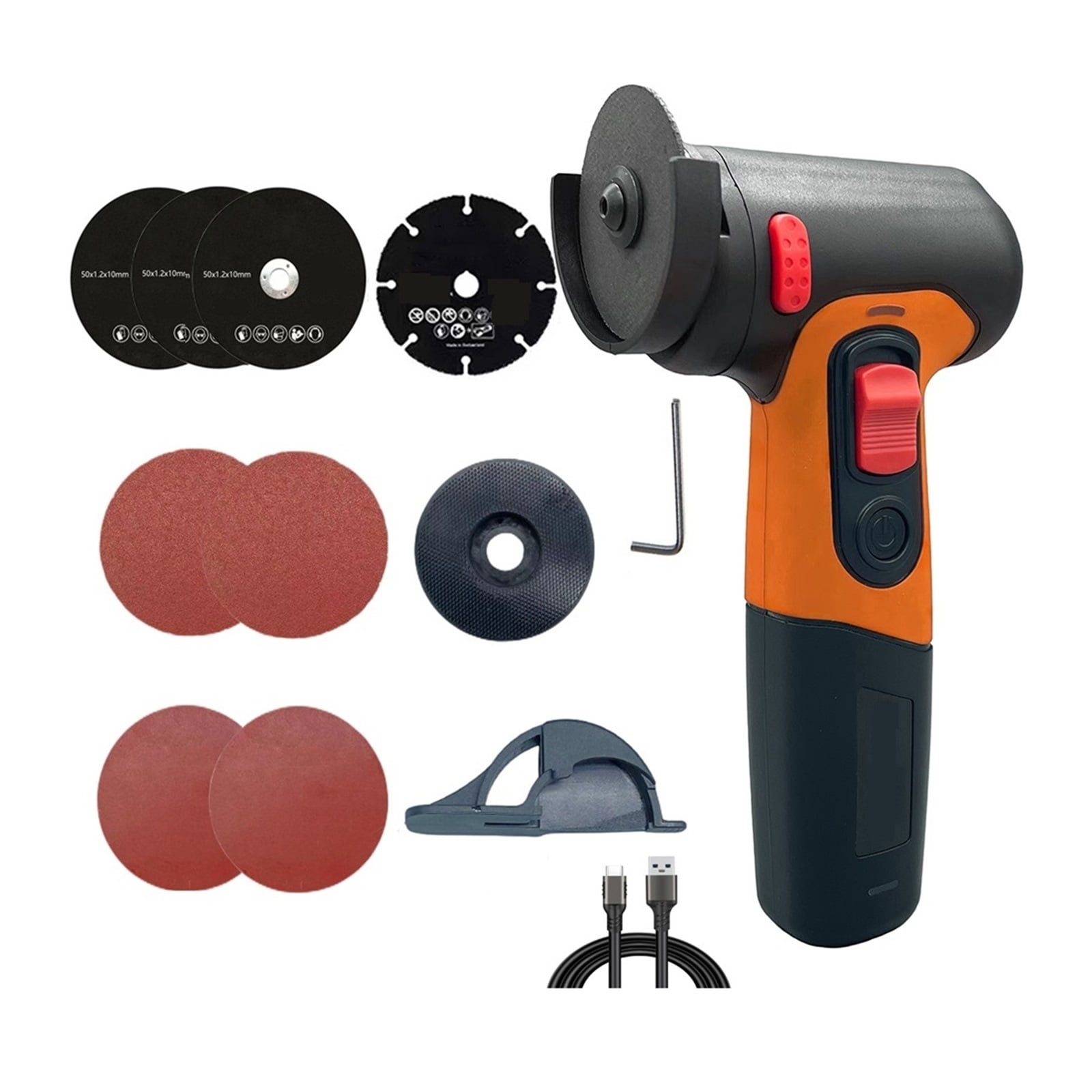 Cordless Angle Grinder Mini Sander USB Rechargeable Lithium Battery Polishing Machine Grinding Cutting DIY Power Tools ,Widely Use
