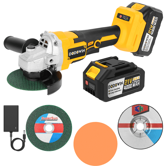 Cordless Angle Grinder with Battery and Charger, Hardware Refinishing Tool for Hinges, Knobs, and Handles, Portable Surface Renewer