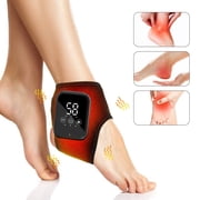 Cordless Ankle Heating Pad & Massager, Ankle Massager with Heat for Circulation, Ankle Heat Wrap with 3 Heat Levels, 3 Vibration Modes, Auto Shut Off 1PCS