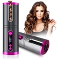 thumbnail image 1 of Cordless Automatic Curling Iron,Ceramic Auto Hair Curler with LCD Display 6 Temps & Timers,Portable USB Rechargeable Curling Iron Wand,Detangle & Scald-Free, 1 of 8