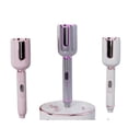 thumbnail image 1 of Cordless Automatic Hair Curler, Intelligent Wireless Rotating Curling Iron with Anti-Scald Tulip Design, Portable Rechargeable Styling Wand for Curls and Waves, Pink & Silver, 1 of 5