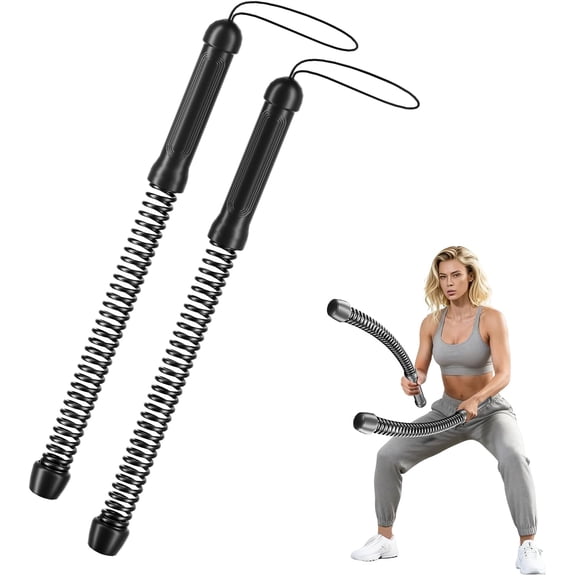 Cordless Battle Ropes 2PCS - Weighted Ropeless Exercise Rope for Home Gym, HIIT, Strength Training, Full Body Workout - Quiet Portable Fitness Equipment for Men & WomenT