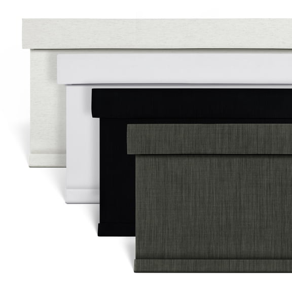 Cordless Blackout Roller Shades for Windows, Free-Stop Linen Shades with Valance, Thermal Insulated Fabric, UV Protection Roller Blinds for Home,Dark Grey,58"W X 72"H