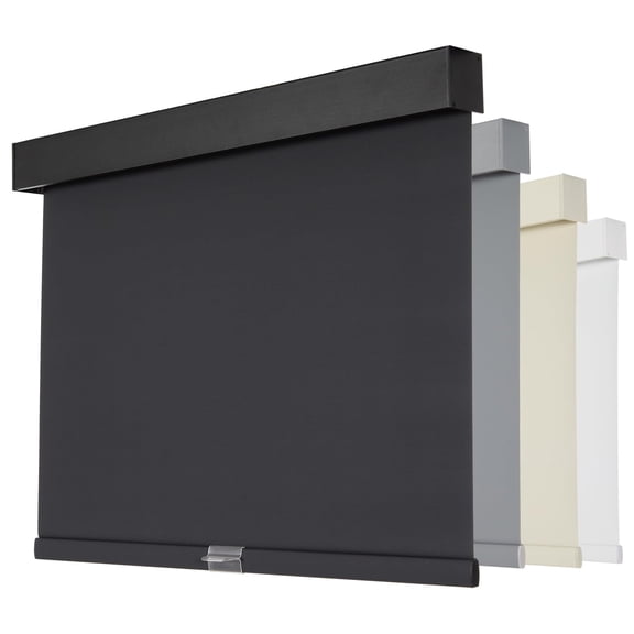 Cordless Blackout Roller Shades For Windows Free-stop With Valance Thermal Insulated Fabric Blinds Uv Protection Home And Bedroom (black 15" W X 64" H)