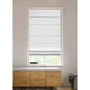 Cordless Blackout Roman Shade in White 27"x64"