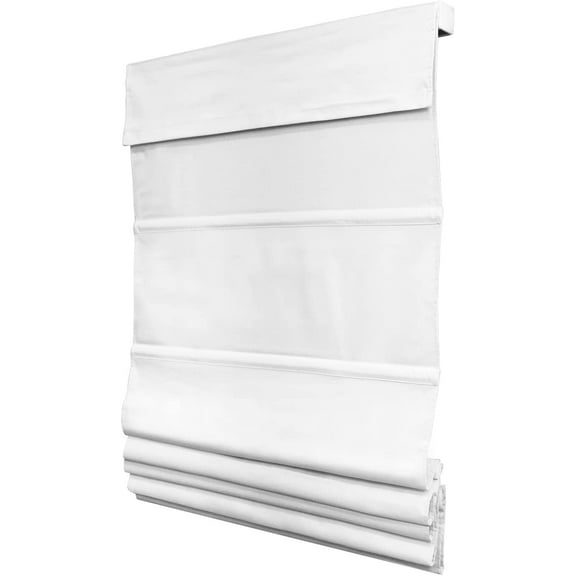 Cordless Blackout Roman Shade in White (33"x64")