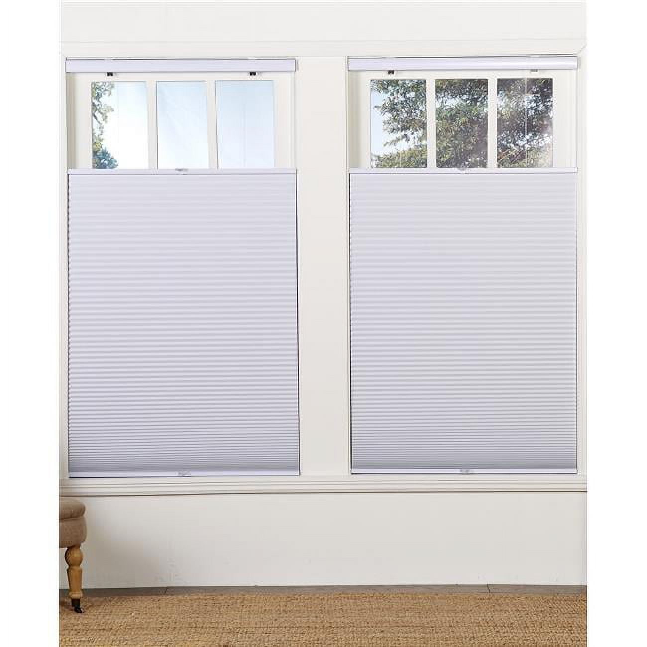 EcoHome Top Down Bottom Up Honeycomb Shade - 100% Recycled Plastic Bottle Fabric, 22"W X 72"H, White - View #14