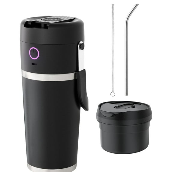 Cordless Blender with Vacuum Insulated Stainless Steel Container 14000RPM Motor Smoothie Mixer Portable Mixing Cup