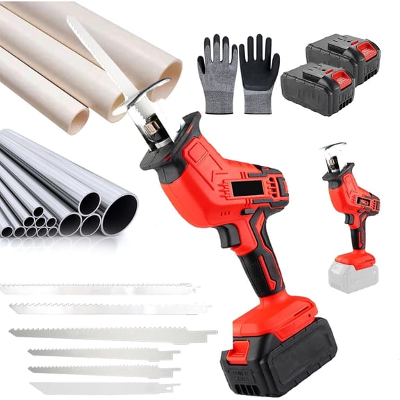 Cordless Bone Saw Machine,Electric Hand Saw Meat Cutter,Led Lighting,Coated Handle With Comfortable Grip For Bone Meat/Branches/Plastic,2batteries