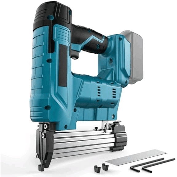 Cordless Brad Nailer Compatible with Makita 18V Battery (No Battery), 18 Gauge Electric Nail Gun Staple Gun, 5/8 to 1-1/4 Inch 2 Modes Brushless Nail Gun with 100 Nails for Upholstery Wood