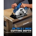 thumbnail image 1 of Cordless Brushless Circular Saw 6.5 Inch Blade with 4.0Ah Battery and Charger Electric Circular Saw Adjustable Angle & Dept 5000RPM 2PCS Blades for Tiles Wood Soft Metal Plastic, 1 of 6