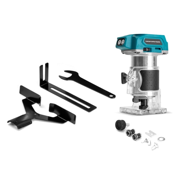 Cordless Brushless Trim Router with 6 Speed Adjustment from 3000RPM to 30000RPM for Efficient Woodworking Applications