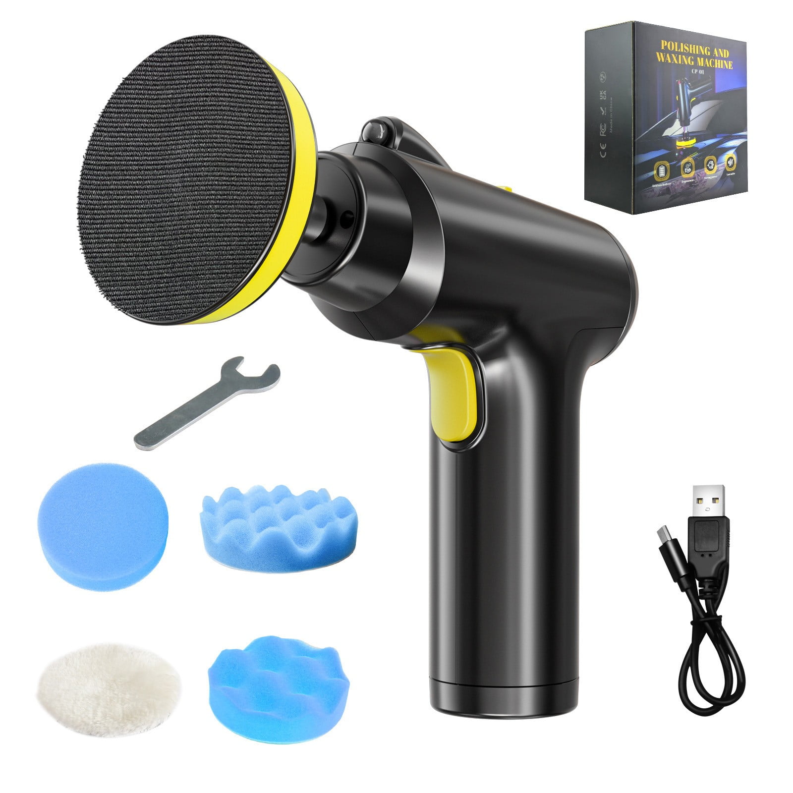 Cordless Buffer Polisher for Car Detailing Kit, Car Detailing Supplies, Cordless Polisher