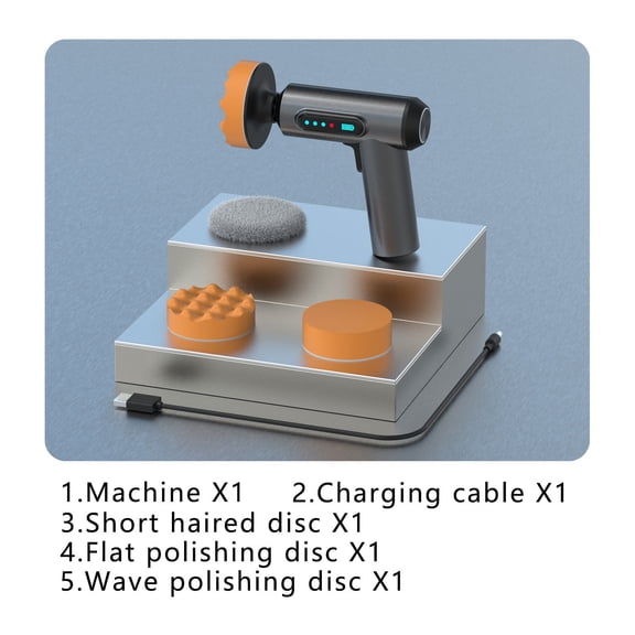 Cordless Car Buffer Polisher, 6 Variable Speeds Digital Display Wireless Waxing Machine with 2.0Ah Battery, Portable Electric Polishing Kit for Car Detailing, Home Furniture, Floor Sanding