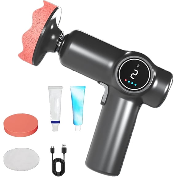 Cordless Car Buffer Polisher, Rechargeable Car Waxing and Polishing Machine, Mini Buffer Polisher Kit for Cars Detailing/Scratch Removing