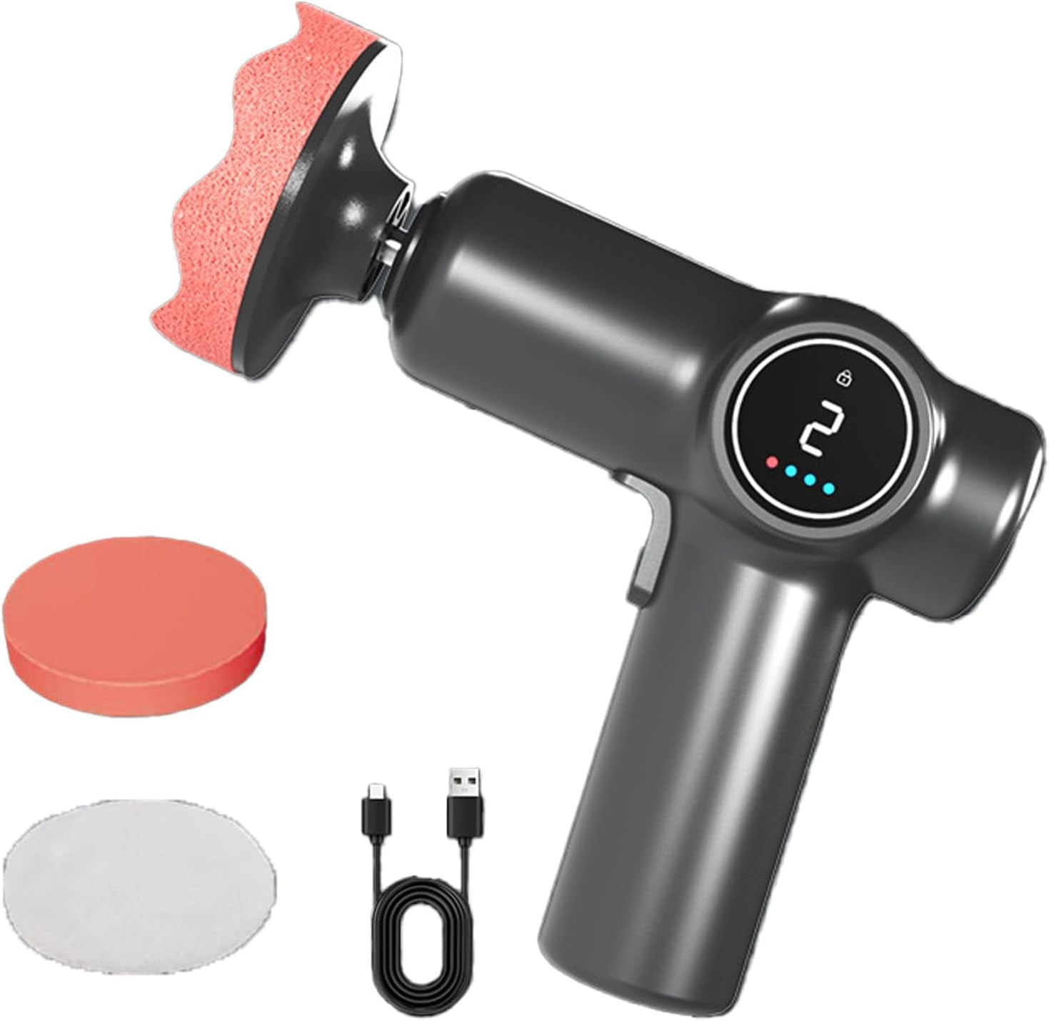 Cordless Car Buffer Polisher, Rechargeable Car Waxing and Polishing Machine, Mini Buffer Polisher Kit for Cars Detailing/Scratch Removing