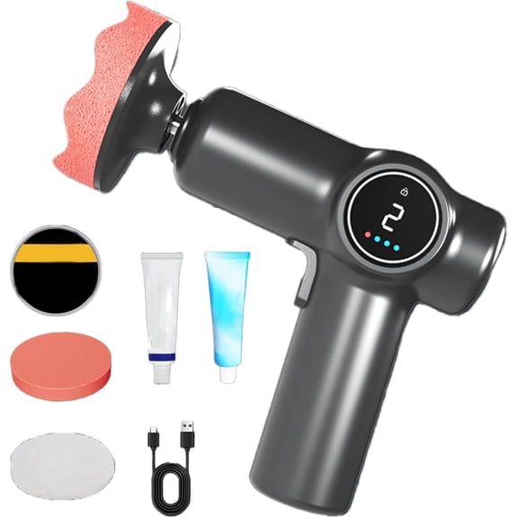 Cordless Car Buffer Polisher, Rechargeable Car Waxing and Polishing Machine, Mini Buffer Polisher Kit for Cars Detailing/Scratch Removing