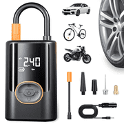 Cordless Car Tire Inflator Portable Air Compressor, Fast Inflation Smart Electric Air Pump for Car with LED Light & Digital Pressure Gauge.150PSI