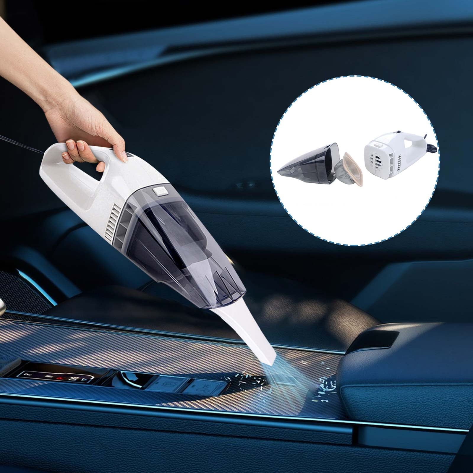 Cordless Car Vacuum Cleaner|60W High-Power Portable Vacuum Cleaner Car