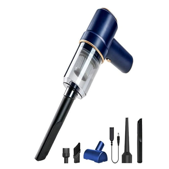 Cordless Car Vacuum Cleaner - 8000Pa Powerful Suction, Wet & Dry Use, Rechargeable Handheld Mini Vacuum with LED Light, Ideal for Car/Office/Home Cleaning,Blue,1pcs
