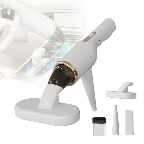 Cordless Car Vacuum Cleaner with UV Light, 2-in-1 Suction & Blower, Mini Handheld Vacuum with HEPA Filter, LED Light, USB-C Rechargeable, 4 Nozzles for Deep Cleaning Home, Sofa, Pet Hair, Keyboard