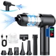 thumbnail image 1 of Cordless Car Vacuum with LED Display Screen, 180000RPM 2-in-1 Handheld Vacuum & Air Duster, 120W Brushless Motor, Multi-Nozzles for Car Home Office Pet Hair, 1 of 8