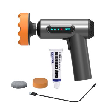 Cordless Car Waxing and Polishing Machine - 8V 2000mAh Battery, 3 Discs for Car Body, Glass & Floor
