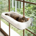 thumbnail image 1 of Cordless , Cat Foldable  for Windows with 4 Strong Suction Cups, Solid Metal Frame, Patented Hook Design (Large-Cushion White), 1 of 6