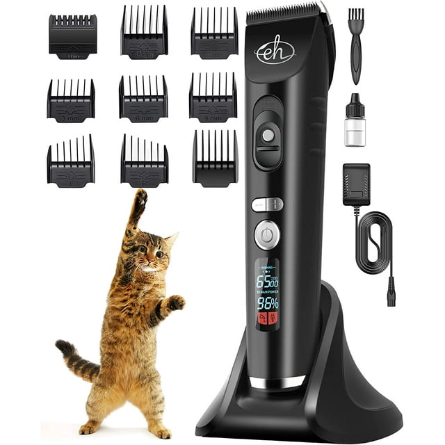 Cordless Cat Grooming Clippers, 3Speed Professional Trimmer for Matted