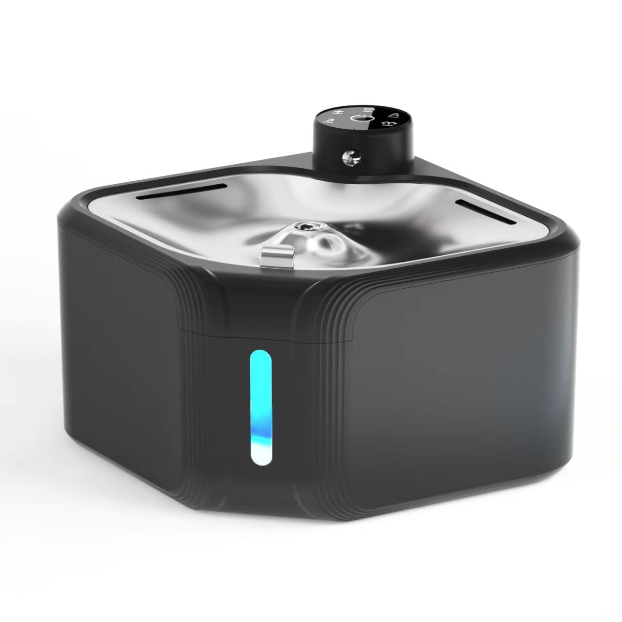 Cordless Cat Water Fountain 95 oz / 2.8 L, Battery Operated Pet Water Fountain with Motion Sensor, Stainless Steel Tray and 4 Filters for Cats and Dogs (White)