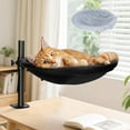 thumbnail image 1 of Cat Desk Bed, Cat Hammock for Home Office, Cat Desk Perch with 360° Rotating & Adjustable Height, Modern Indoor Cat Furniture, Foldable Cat Beds Office Desks, Gaming Tables & Island Tables, 1 of 9