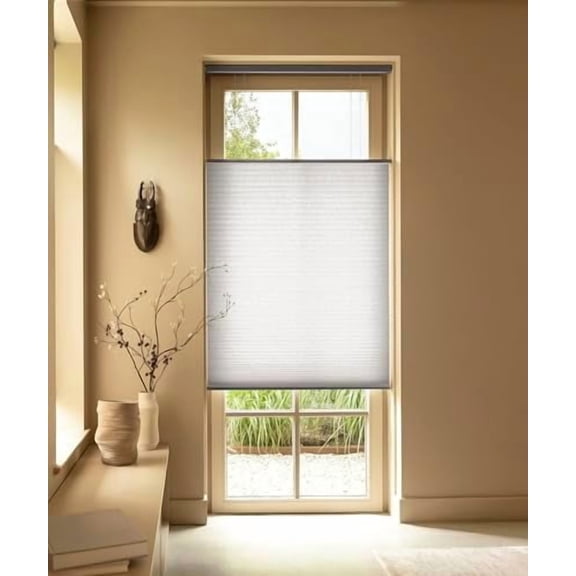 Cordless Cellular Blinds, Top Down Bottom Up Shades, Honeycomb Blinds for Indoor Windows, 9/16" Cell, Light Filtering Shades, Glacier Grey 47"(W) x72(H)