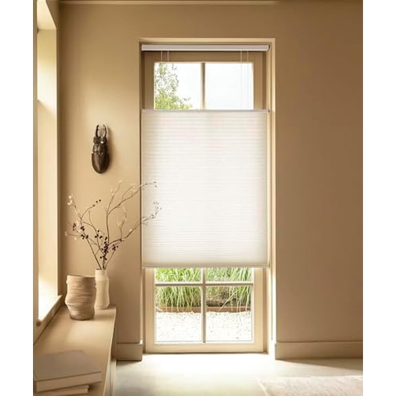 Cordless Cellular Blinds, Top Down Bottom Up Shades, Honeycomb Blinds for Indoor Windows, 9/16" Cell, Light Filtering Shades, Sugar Swizzle 46"(W) x72(H)