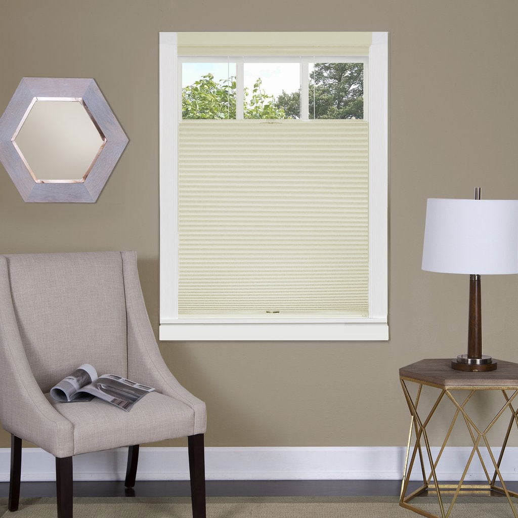 Achim Home Furnishing Window Blinds: Cordless Top-Down Bottom-Up Honeycomb Window Shade (Beige, 23" x 64")